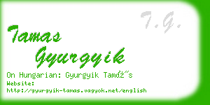 tamas gyurgyik business card